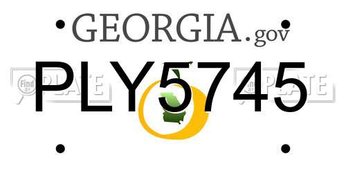 PLY5745 Georgia License Plate