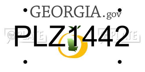 PLZ1442 Georgia License Plate