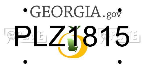 PLZ1815 Georgia License Plate