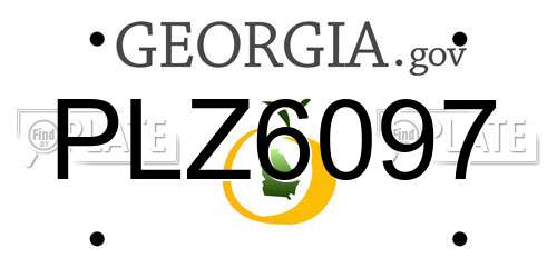 PLZ6097 Georgia License Plate
