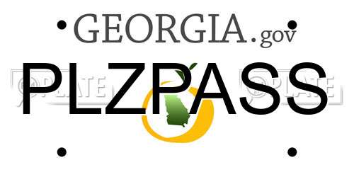 PLZPASS Georgia License Plate