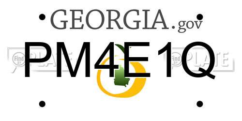 PM4E1Q Georgia License Plate