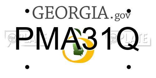 PMA31Q Georgia License Plate