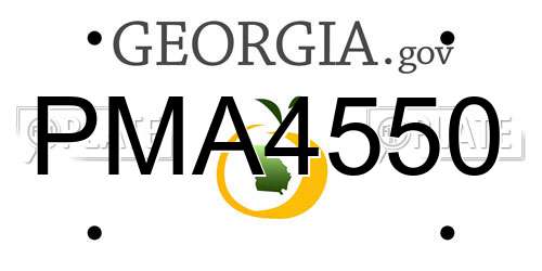 PMA4550 Georgia License Plate