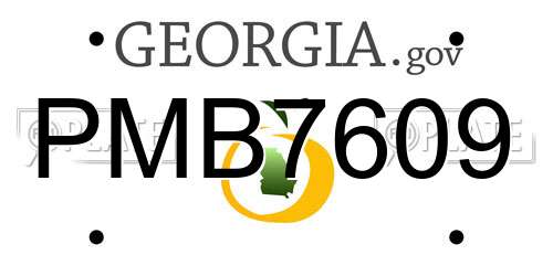 PMB7609 Georgia License Plate