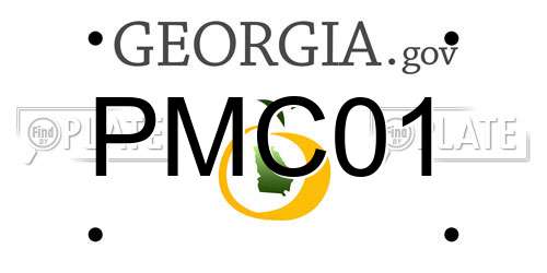 PMC01 Georgia License Plate