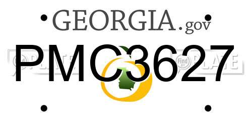 PMC3627 Georgia License Plate