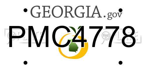PMC4778 Georgia License Plate