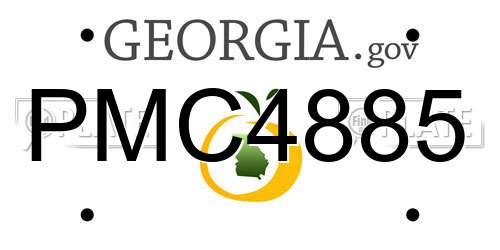 PMC4885 Georgia License Plate