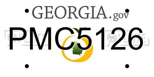 PMC5126 Georgia License Plate