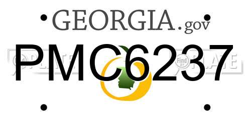 PMC6237 Georgia License Plate