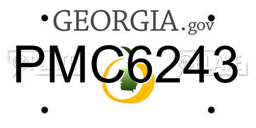 PMC6243 Georgia License Plate