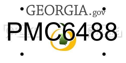 PMC6488 Georgia License Plate