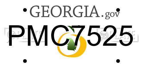 PMC7525 Georgia License Plate