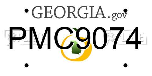 PMC9074 Georgia License Plate