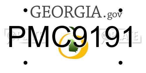 PMC9191 Georgia License Plate