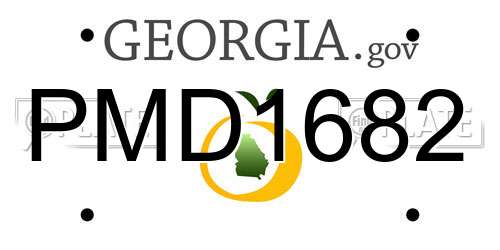 PMD1682 Georgia License Plate