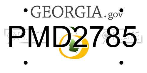 PMD2785 Georgia License Plate