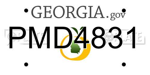 PMD4831 Georgia License Plate