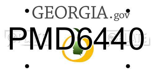 PMD6440 Georgia License Plate