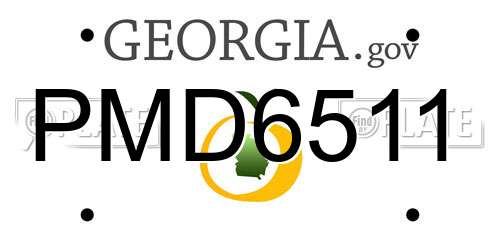 PMD6511 Georgia License Plate