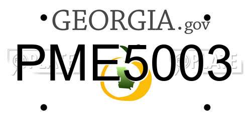 PME5003 Georgia License Plate