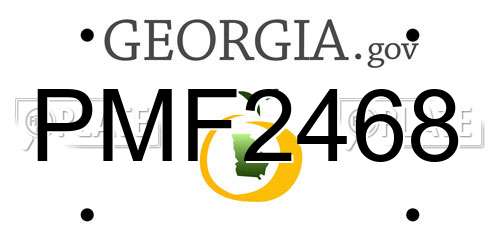 PMF2468 Georgia License Plate