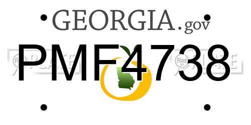 PMF4738 Georgia License Plate
