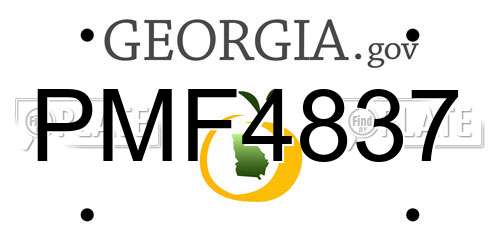 PMF4837 Georgia License Plate