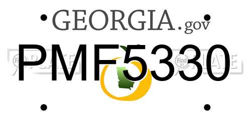 PMF5330 Georgia License Plate