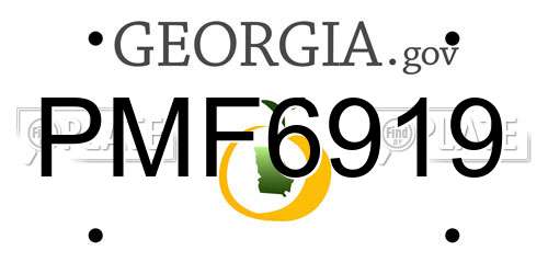 PMF6919 Georgia License Plate