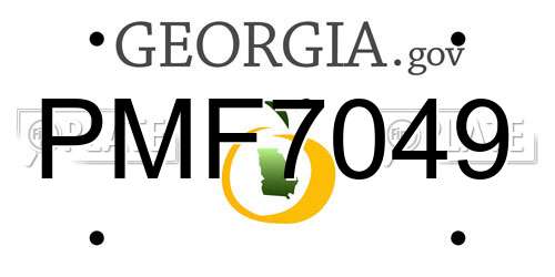 PMF7049 Georgia License Plate