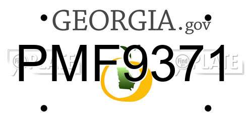 PMF9371 Georgia License Plate