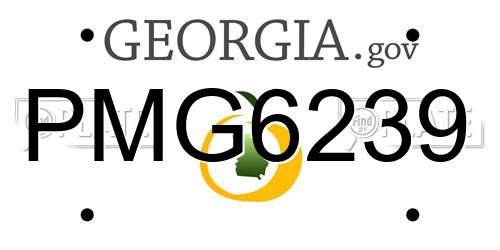 PMG6239 Georgia License Plate