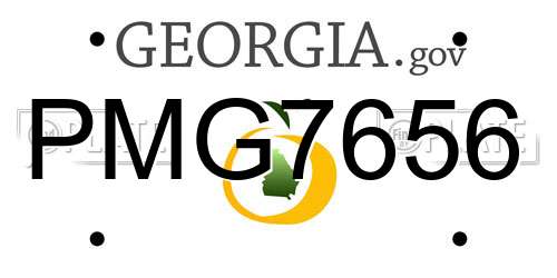 PMG7656 Georgia License Plate