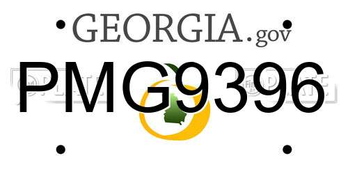 PMG9396 Georgia License Plate
