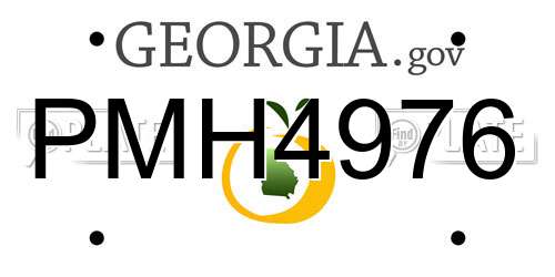 PMH4976 Georgia License Plate
