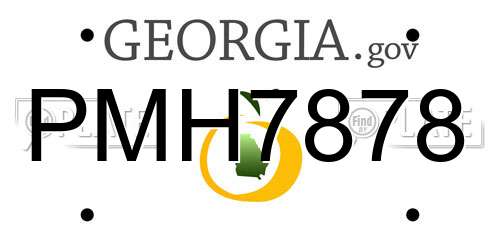 PMH7878 Georgia License Plate