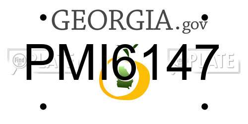 PMI6147 Georgia License Plate