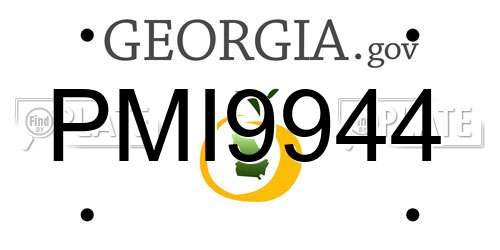 PMI9944 Georgia License Plate