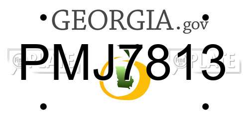 PMJ7813 Georgia License Plate