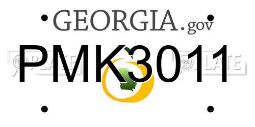 PMK3011 Georgia License Plate