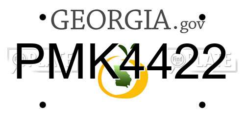 PMK4422 Georgia License Plate
