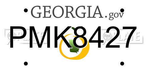 PMK8427 Georgia License Plate