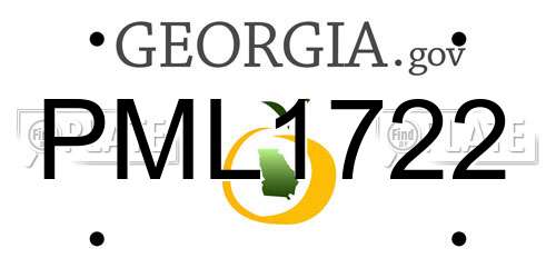 PML1722 Georgia License Plate
