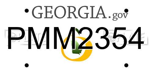 PMM2354 Georgia License Plate