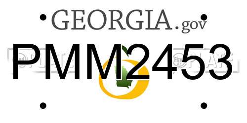 PMM2453 Georgia License Plate