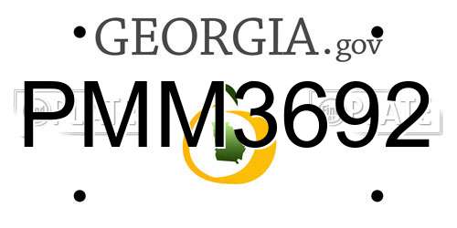 PMM3692 Georgia License Plate