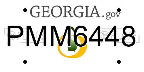 PMM6448 Georgia License Plate
