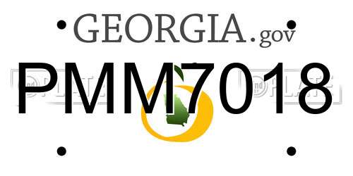 PMM7018 Georgia License Plate
